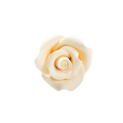 30 Decorazioni Rose medie bianco avorio in zucchero Bakery