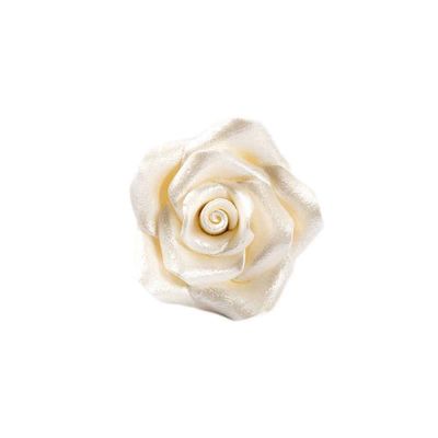30 Decorazioni Rose medie bianco perla in zucchero Bakery