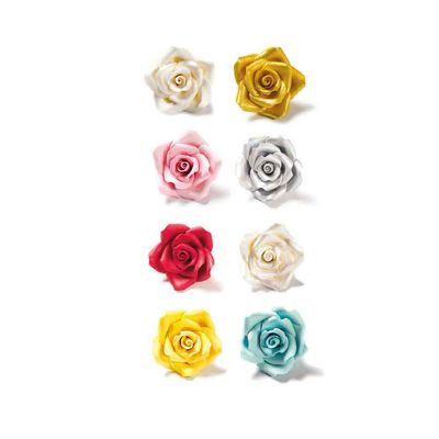 8 Decorazioni Rose piccole in zucchero Decora