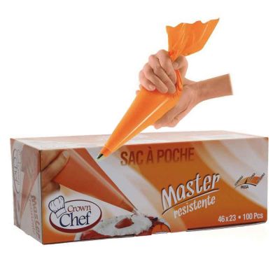 100 Sac a poche tasca da pasticcere resistenti 46x23cm medie