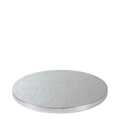 Cakeboard vassoio Sottotorta rotondo rivestito argento Ø30 h 1,2 cm Decora