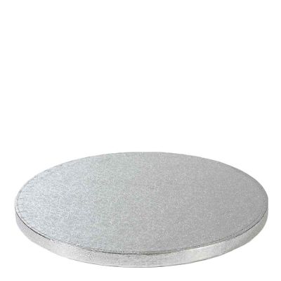 Cakeboard vassoio Sottotorta rotondo rivestito argento Ø40 h 1,2 cm Decora
