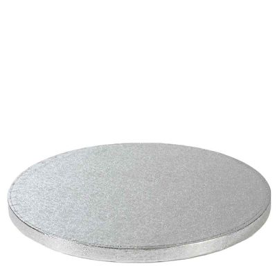 Cakeboard vassoio Sottotorta rotondo rivestito argento Ø45 h 1,2 cm Decora