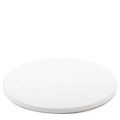 Cakeboard vassoio Sottotorta rotondo rivestito bianco Ø45 h 1,2 cm Decora