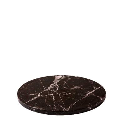 Cakeboard vassoio Sottotorta rotondo rivestito nero effetto marmo Ø30 h 1,2 cm Decora
