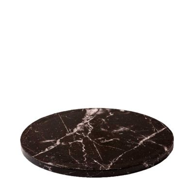 Cakeboard vassoio Sottotorta rotondo rivestito nero effetto marmo Ø36 h 1,2 cm Decora
