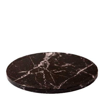 Cakeboard vassoio Sottotorta rotondo rivestito nero effetto marmo Ø40 h 1,2 cm Decora