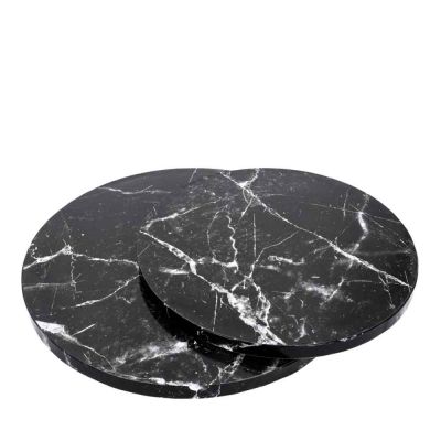 Cakeboard Sottotorta rotondo rivestito nero effetto marmo Decora