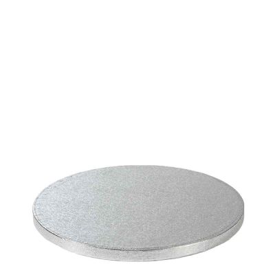 Cakeboard vassoio Sottotorta rotondo rivestito argento Ø28 h 1,2 cm Decora