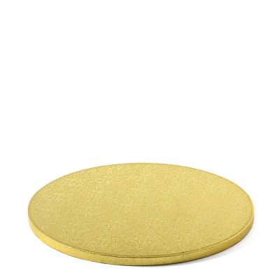Cakeboard vassoio Sottotorta rotondo rivestito oro Ø30 h 1,2 cm Decora