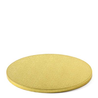 Cakeboard vassoio Sottotorta rotondo rivestito oro Ø38 h 1,2 cm Decora