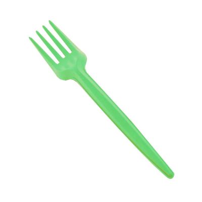 100 Forchette in Mater-Bi® compostabile verde acido 16,5 cm