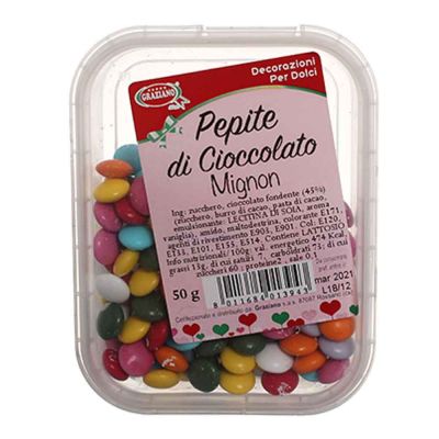 Confetti mignon di cioccolato colorato per decorazioni 50 g Graziano