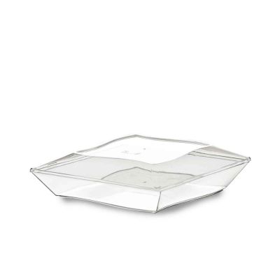 Piatti di plastica eleganti Vanity 16x16cm trasparenti con coperchio