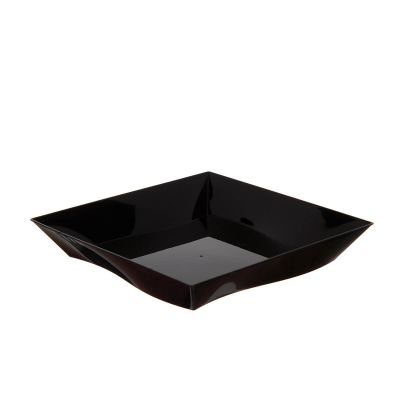 Piatti di plastica rigida quadrati eleganti Vanity nero