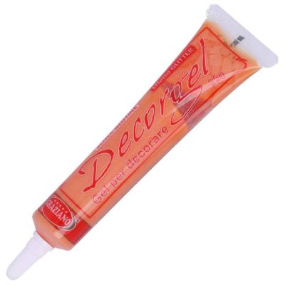 Decorgel glitterato arancio per scrivere e decorare 25g