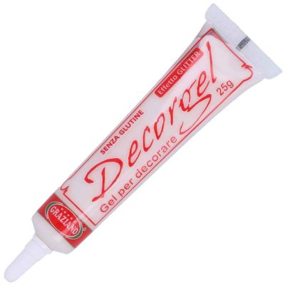 Decorgel glitterato bianco per scrivere e decorare 25g