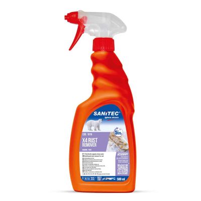 Smacchiatore X4 a base acida per macchie di ruggine Sanitec 500 ml