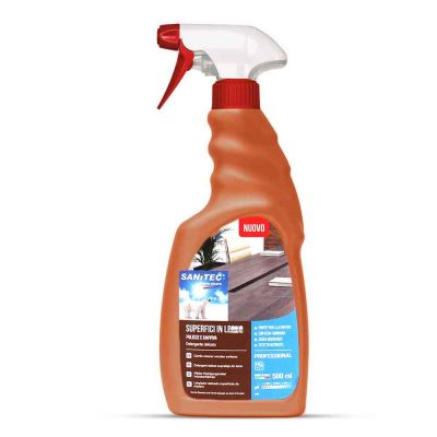 Superfici in Legno spray detergente delicato pulente e ravvivante Sanitec 500 ml