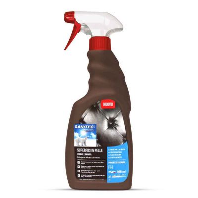 Superfici in Pelle spray detergente delicato pulente e ravvivante Sanitec 500 ml