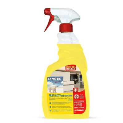 Multi Activ disinfettante profumato al Limone per superfici Sanitec 750 ml 