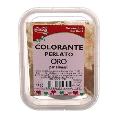 Colorante in polvere per alimenti oro perlato 6 g