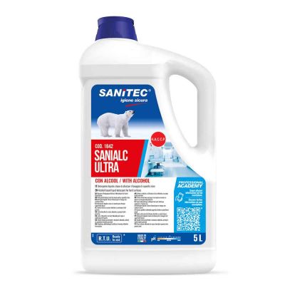 Sanialc Ultra detergente liquido alcolico asciugarapido Sanitec 5 L