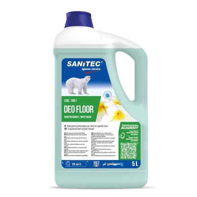 Deo Floor detergente profumato per superfici al muschio bianco Sanitec 5 L