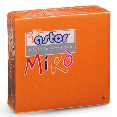 40 Tovaglioli di carta microgoffrati TNT 2 veli 38x38 arancioni