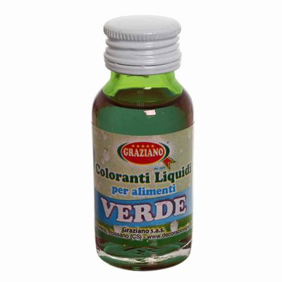 Colorante liquido concentrato per alimenti verde 35 g