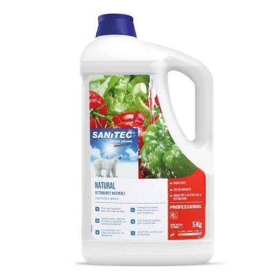 Natural detergente con bicarbonato di sodio per frutta e verdura Sanitec 5 L