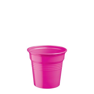 Bicchierini di plastica fucsia 80 ml per cicchetti o caffè