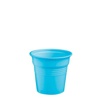 Bicchierini di plastica azzurri 80 ml per cicchetti o caffè