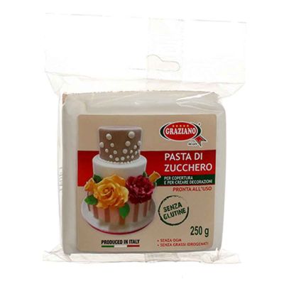 Pasta di zucchero bianca per copertura 250 g Graziano