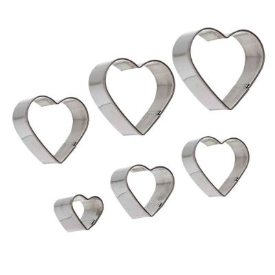 Set 6 Cutters Tagliapasta in acciaio inox cuore