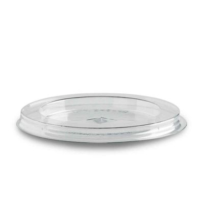 Coperchio piatto trasparente con foro a croce Ø9,3 h1,0cm 