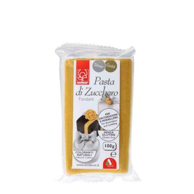 Pasta di zucchero oro per modelling e decorazioni 100 g