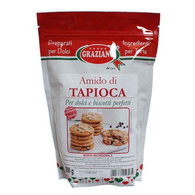 Amido di Tapioca addensante per dolci e biscotti 500 g Graziano