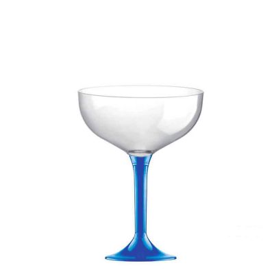 Coppe champagne riutilizzabili in plastica blu 205ml