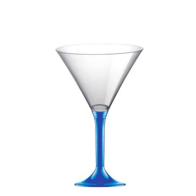 20 Coppe aperitivo Martini riutilizzabili in plastica blu 185ml