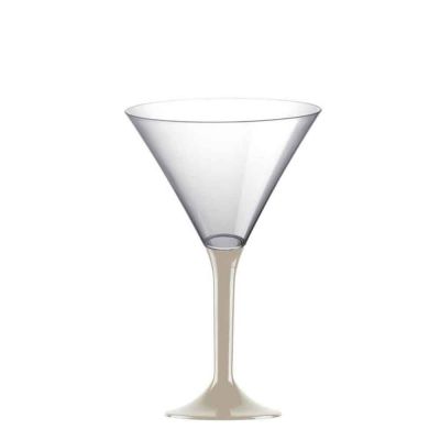 20 Coppe aperitivo Martini riutilizzabili in plastica tortora 185ml