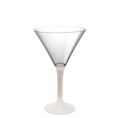 Coppe aperitivo Martini riutilizzabili plastica bianco perla 185ml
