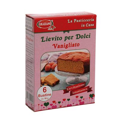 Lievito istantaneo per dolci in polvere vanigliato 6 bustine da 16g