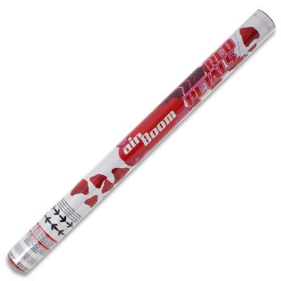Tubo sparacoriandoli ad aria compressa Pyrogiochi Air Boom 60 cm petali rossi