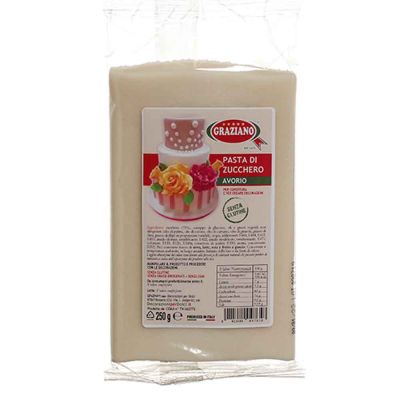 Pasta di zucchero avorio per copertura 250 g Graziano