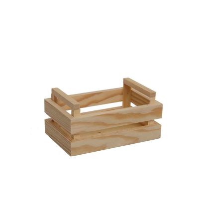 Mini Cassetta in legno naturale piccola 13,6x8,5x6,6h