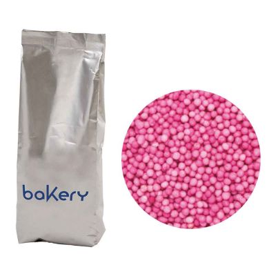 Perline di zucchero color rosa per decorazione 1kg Bakery