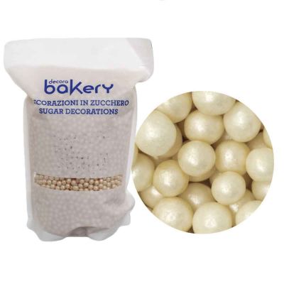 Perle grandi di zucchero bianco perla per decorazione 1kg Bakery