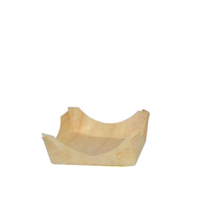 Ciotole vaschette di legno in foglia di pino 8 x 8 x h 2,5 cm