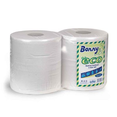 2 Bobine Bonny ECO carta ovatta goffrata a 2 veli